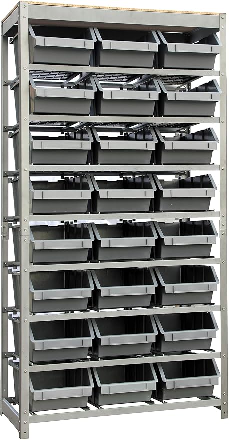 King's Rack Bin Rack Storage System Heavy Duty Steel Rack Organizer Shelving - Image 3