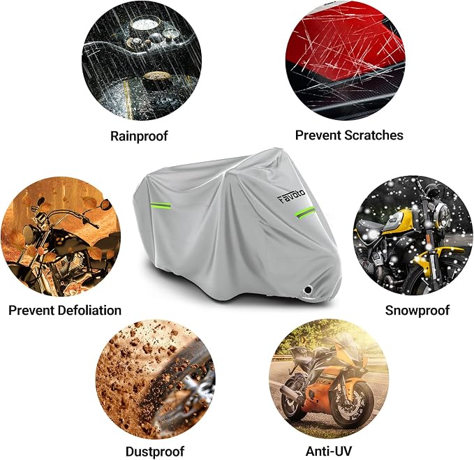 Favoto Motorcycle Cover Waterproof Outoor - Image 8