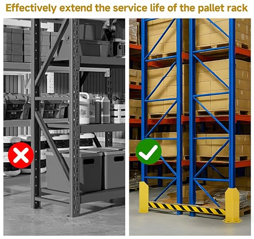 lesolar Pallet Rack Post Protectors, 1/5" Thickness Pallet Rack Frame Guard - Image 7
