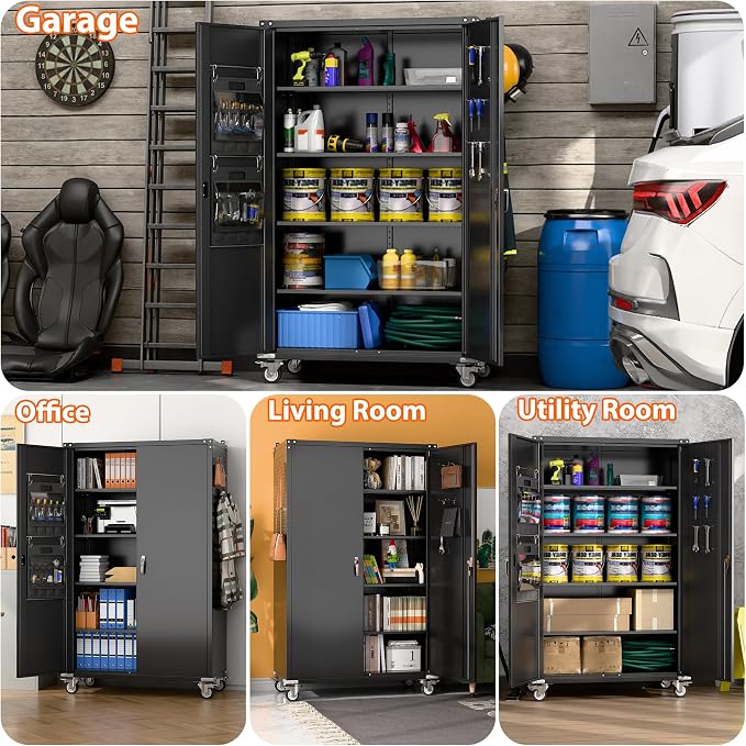 72" H Wide and Deep Garage Storage Cabinet - Image 8