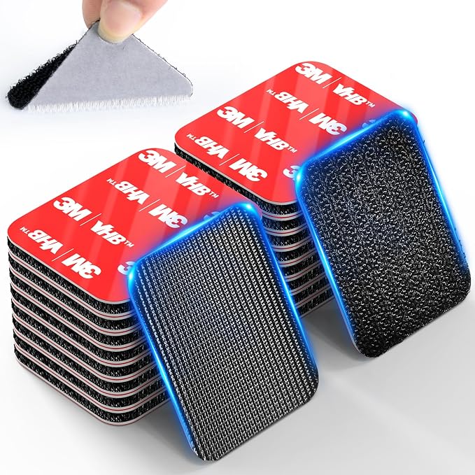 Hook and Loop Strips with Super Adhesive Heavy Duty, Made of 3M, Heat Resistant by PHIXBEAR