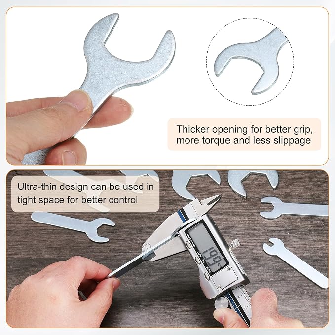 HARFINGTON 10pcs Small Wrench Open End Wrench 26x100x2.8mm Metric U-Shaped - Image 5