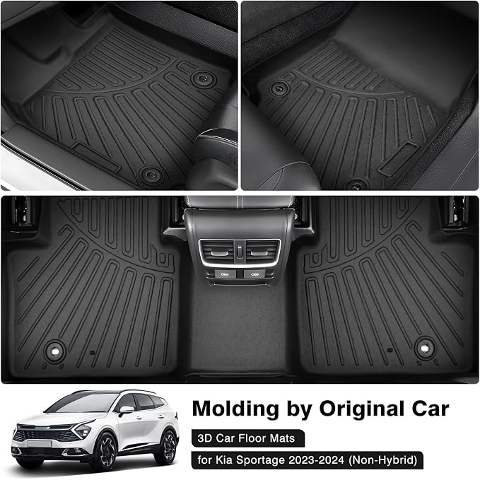 Powerty Floor Mats for 2023-2025 Kia Sportage Accessories All Weather Floor - Image 2