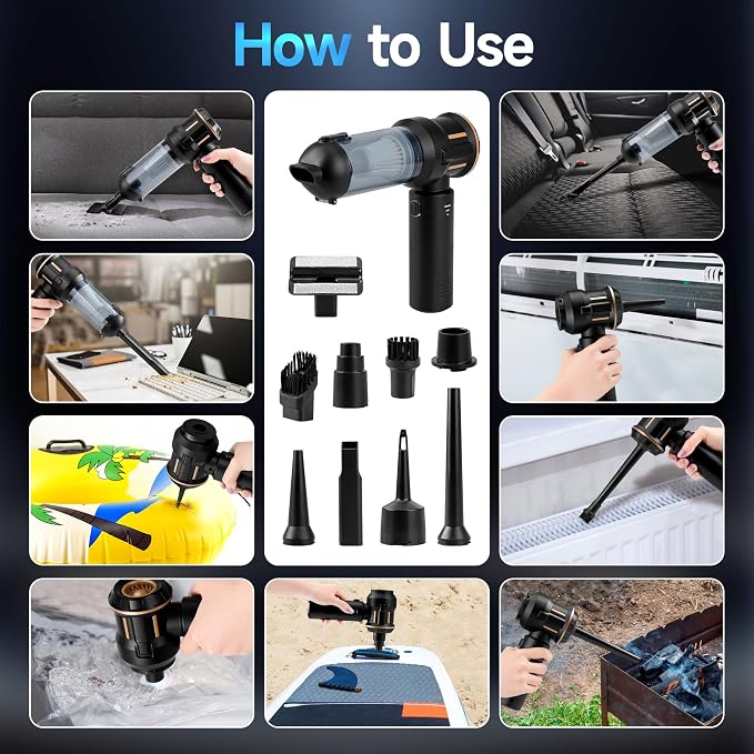 Portable Cordless Mini Car Vacuum Cleaner 16KPa - Image 7