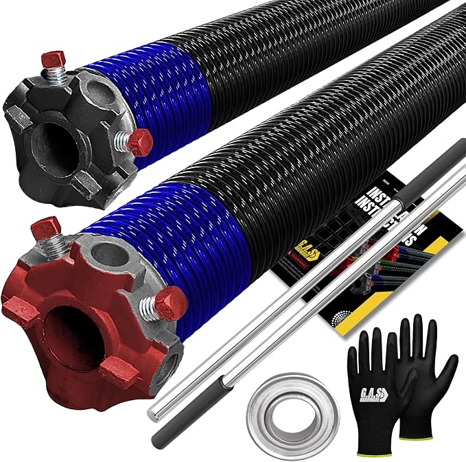 Garage Door Torsion Springs 262x2x33.5 Includes 1” Steel Bearing, and Winding by GASHardware
