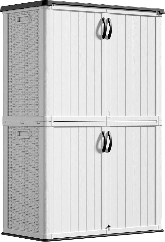 Greesum Outdoor Storage Cabinet Without Shelves, 45 cu.ft Outdoor Waterproof by BuynowfromGreesum