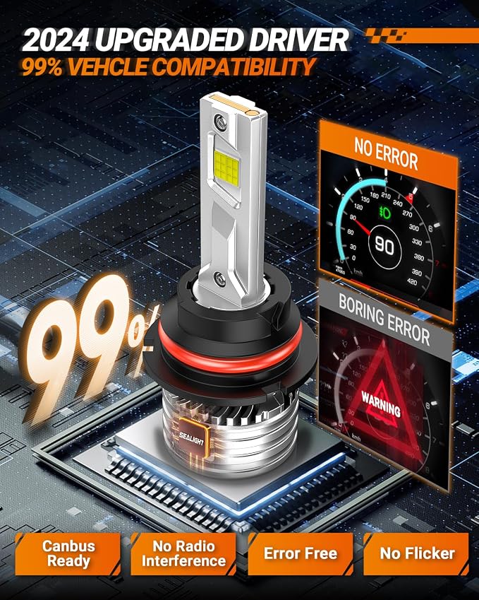 SEALIGHT 9007 HB5 Bulbs, X4I 9007 HB5 Powersport Light - Image 4