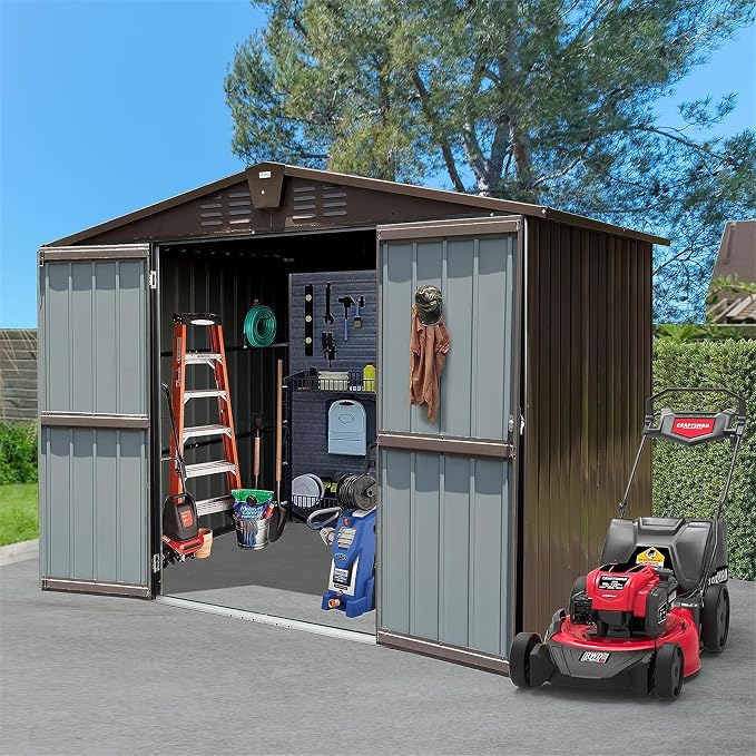 IKERY Metal Storage Shed 8.2' x 6.2' - Image 6