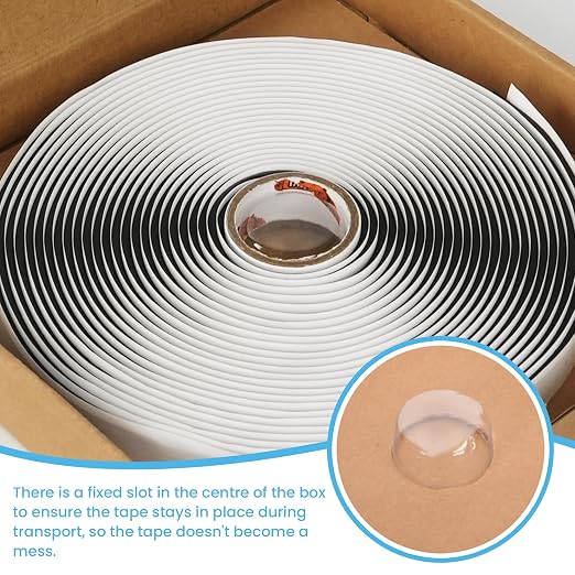 Butyl Putty Tape Black, 1/2" x 30' x 1/8" EDPM Butyl Rubber Sealant, Sound - Image 7