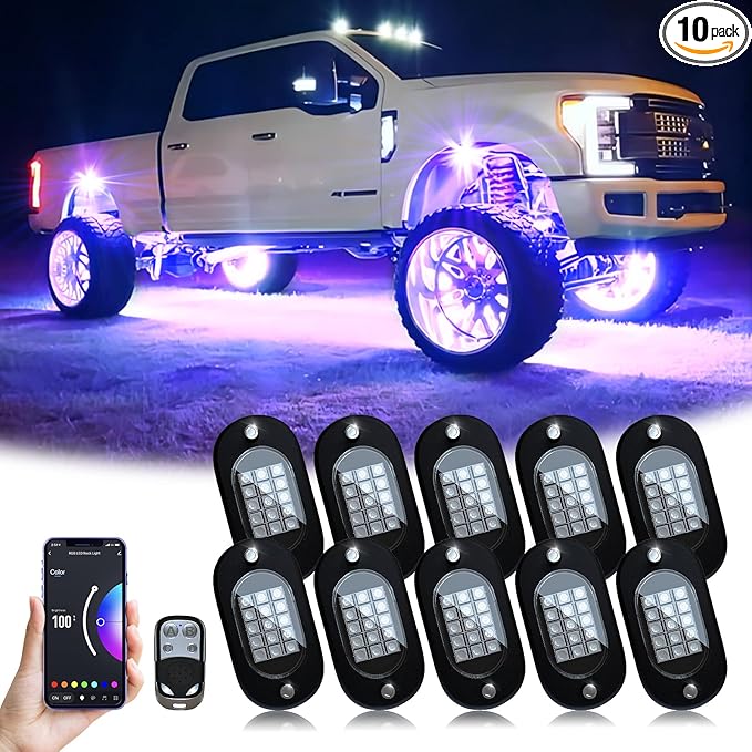 YiLaie RGB LED Rock Lights, by YiLaie