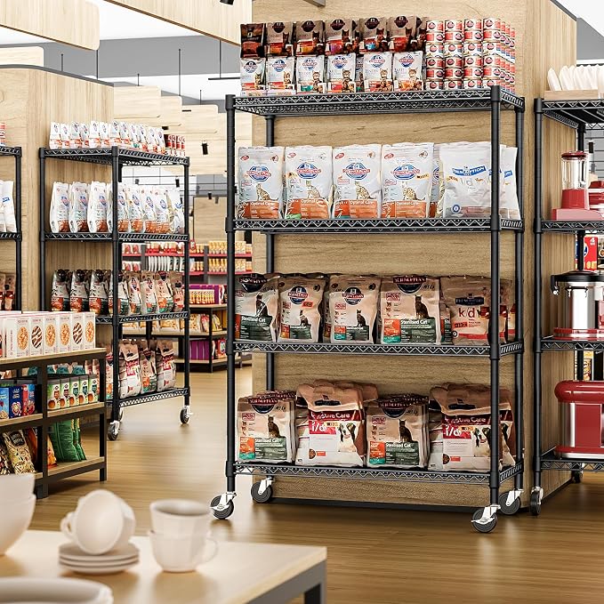 IZEUK Garage Shelving Wide Storage Shelves 4 Tier Metal Shelves Heavy Duty - Image 2