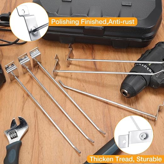 Moxweyeni 100 Pcs Heavy Duty Slatwall Panel Hooks Hanging Metal Slat Wall - Image 5