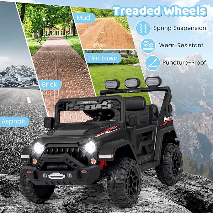Costzon Kids Ride on Truck, 12V Electric Ride on Car - Image 8