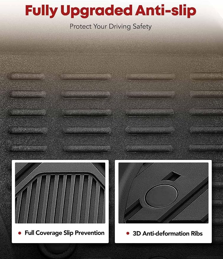 YHTAUTO Floor Mats Fit 2019-2025 Toyota RAV4, TPE All Weather Car Mats - Image 4