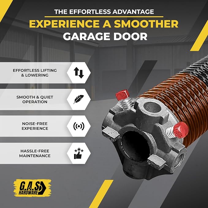 Garage Door Torsion Springs 192x2x24, Includes 1” Steel Bearing, and Winding - Image 5