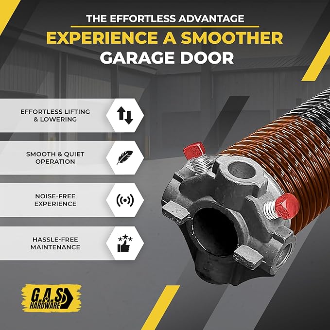 Garage Door Torsion Springs 273x2x35 Includes 1” Steel Bearing, and Winding Bars - Image 5