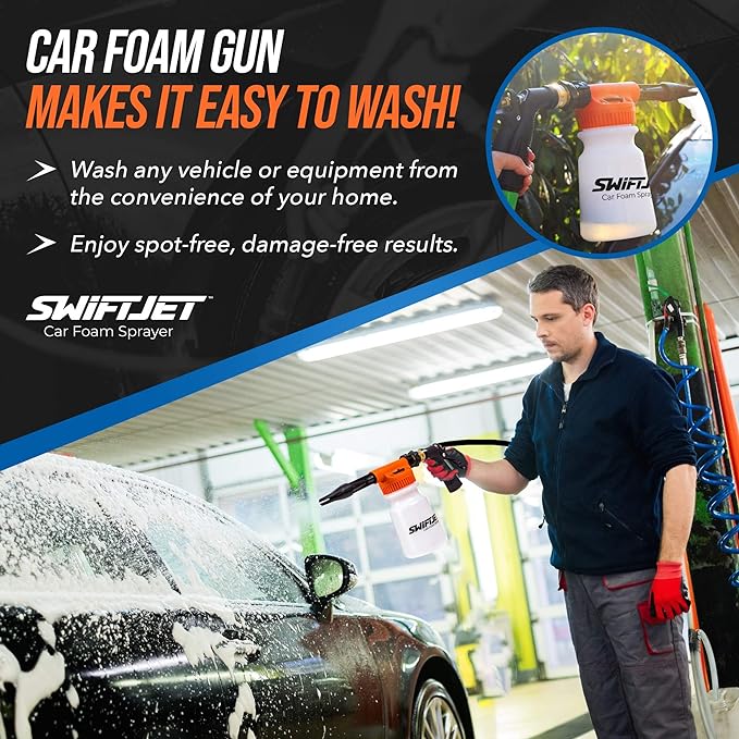 SwiftJet Car Wash Foam Gun + Microfiber Wash Mitt - Image 3