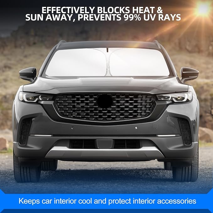 Windshield Sun Shade for Mazda CX-50 2023-2025 2026 Foldable CX50 Sunshade - Image 7