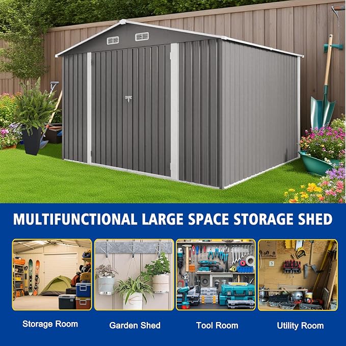 10x8 FT Outdoor Storage Shed - Image 8