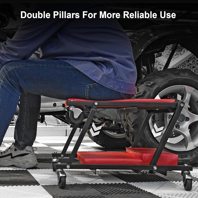 TCE 36" Rolling Foldable Automotive Creeper, 2-in-1 Garage Shop Creeper - Image 8
