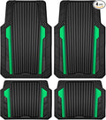 CAR PASS Heavy Duty Rubber Car Mats Metallic, Aluminum Film All Weather Floor by CARPASS