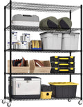 5 Tier Wire Shelf Shelving Unit, Heavy Duty Garage Storage Shelves by Rengue