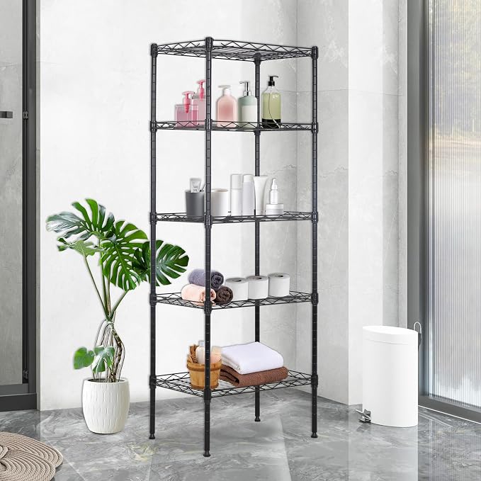 BestOffice 5 Tier Garage Shelving Heavy Duty Metal Shelves 17”D x 12”W x 48”H - Image 2