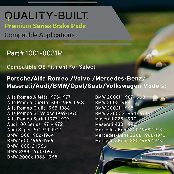 Premium Semi-Metallic Front Brake Pads Compatible - Image 3