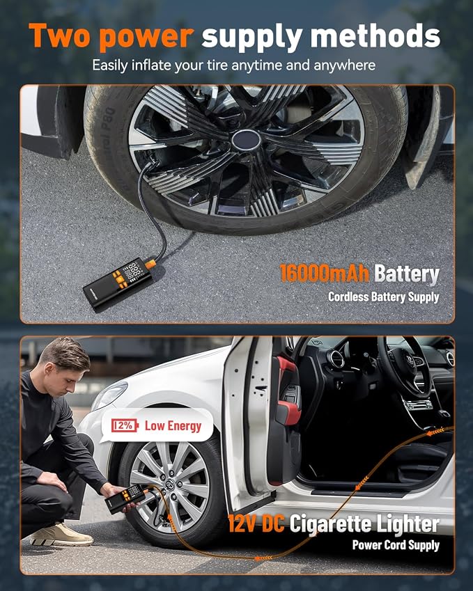 NEVERLAND Tire Inflator Portable Air Compressor - Image 6