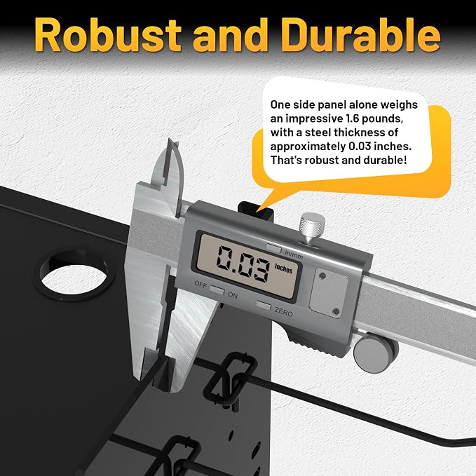 4-Layer Wall-Mounted Power Tool Organizer Rack, Heavy Duty Adjustable Shelves - Image 7