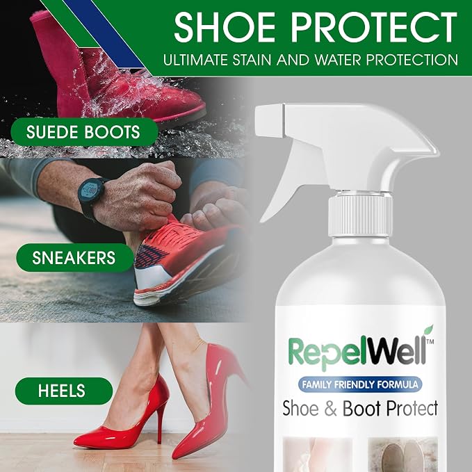 Shoe & Boot Stain & Water Repellent Eco-Friendly, Pet-Safe Spray Keeps Fabric - Image 3