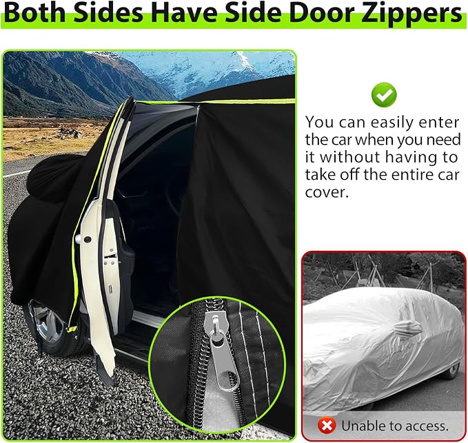 Car Cover for 2002-2024 Mini Cooper/Cooper S/Hardtop 2-Door, PEVA Full Car - Image 5
