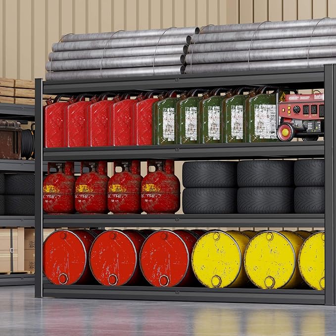 72" W Storage Shelves Heavy Duty Garage Shelving 30" D Metal Shelving Unit - Image 7