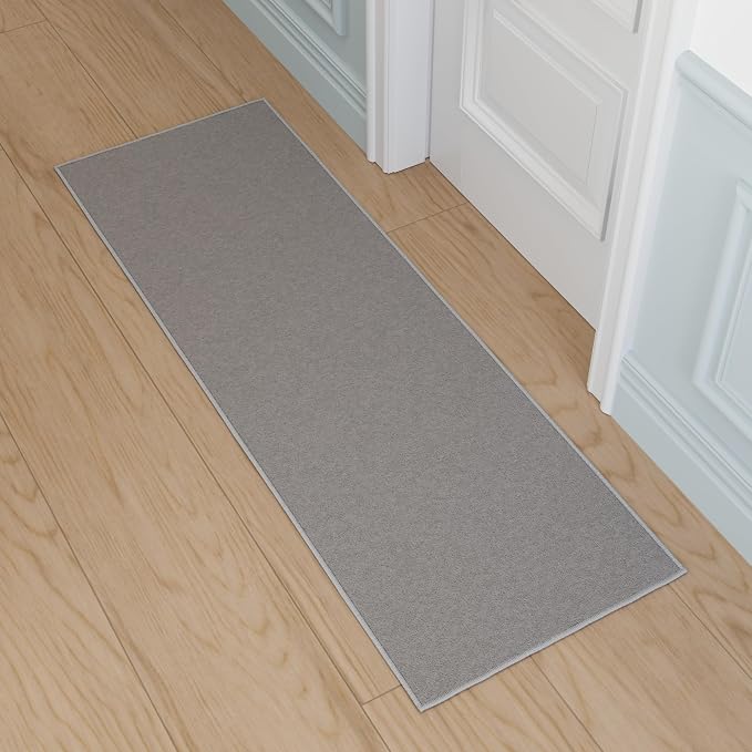 Ottomanson Hallway Runner Rug 2'2" x 6' Non Slip Solid Area Rugs Easy to Clean - Image 9