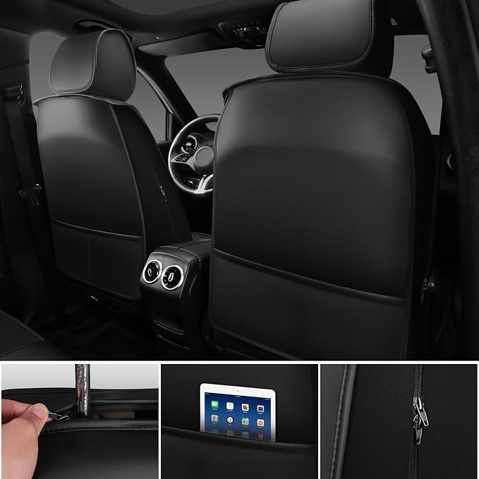 CAR PASS Nappa Leather Car Seat Covers Front Seats, Luxury Seat Protector - Image 3