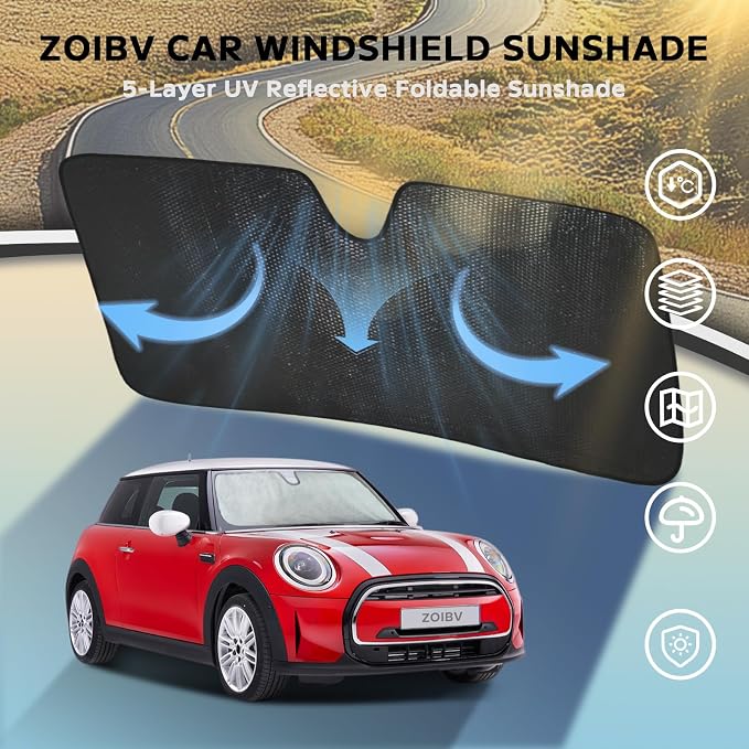 Windshield Sun Shade for BMW Mini Cooper F55 2015-2024 - Image 3