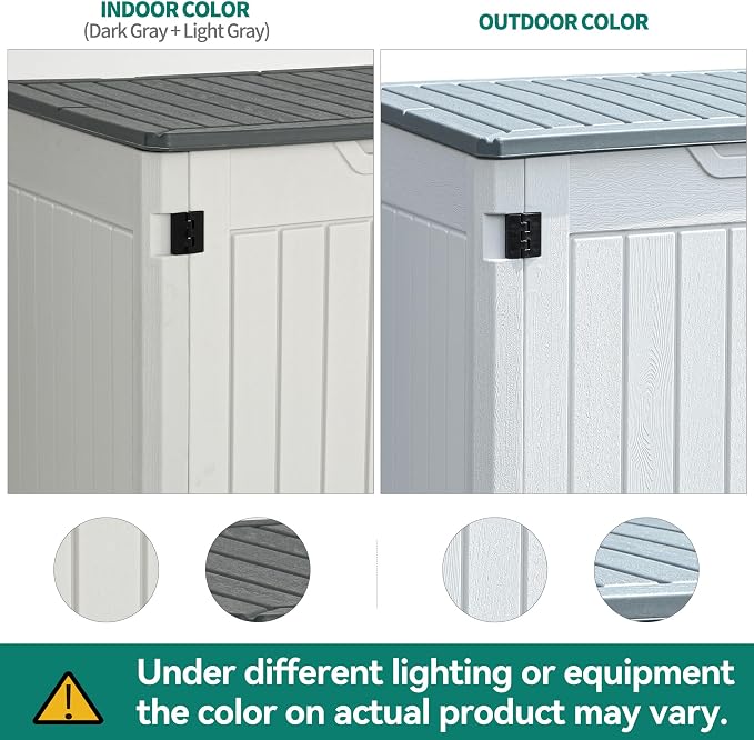YITAHOME Extra Large Outdoor Horizontal Storage Shed, 4.5x4ft Resin Tool Sheds - Image 8