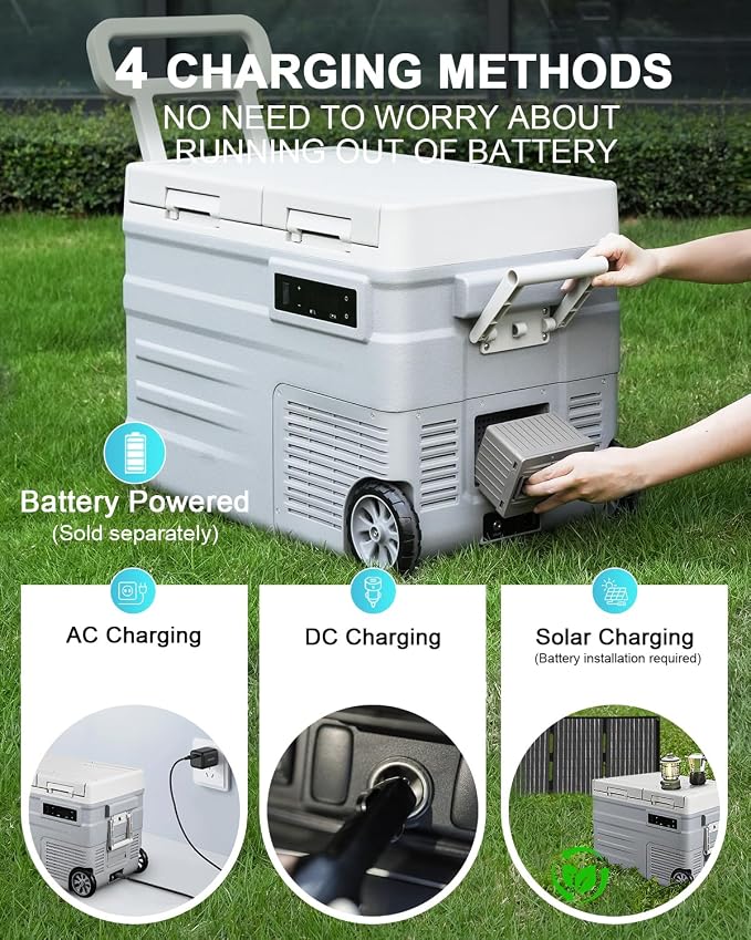 ELECAENTA 12 Volt Refrigerator, 43qt Dual Zone Car Fridge, Portable Freezer - Image 3