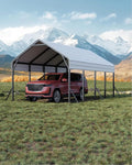 13'x21'x11' Oversized Metal Carport, Heavy Duty Metal Car Port by GarveeLife