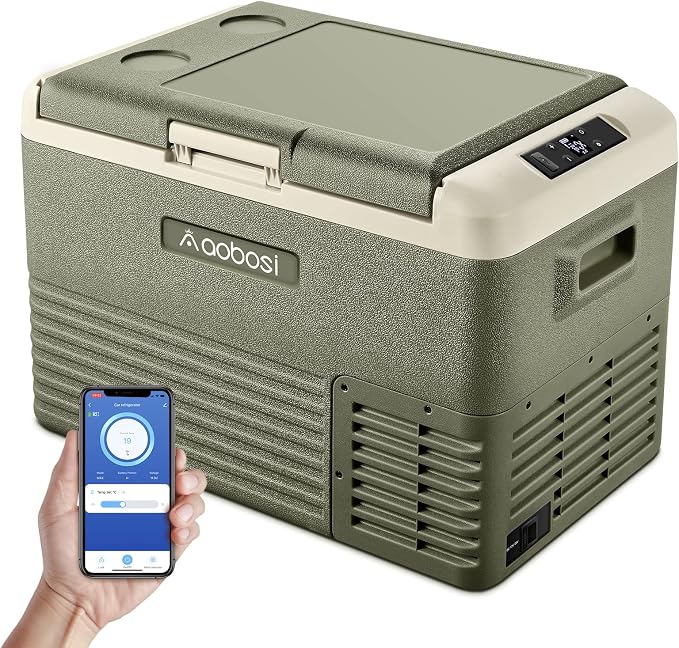 AAOBOSI 12 Volt Car Refrigerator 32 Quart RV Portable Refrigerator Freezer Car by AAOBOSI