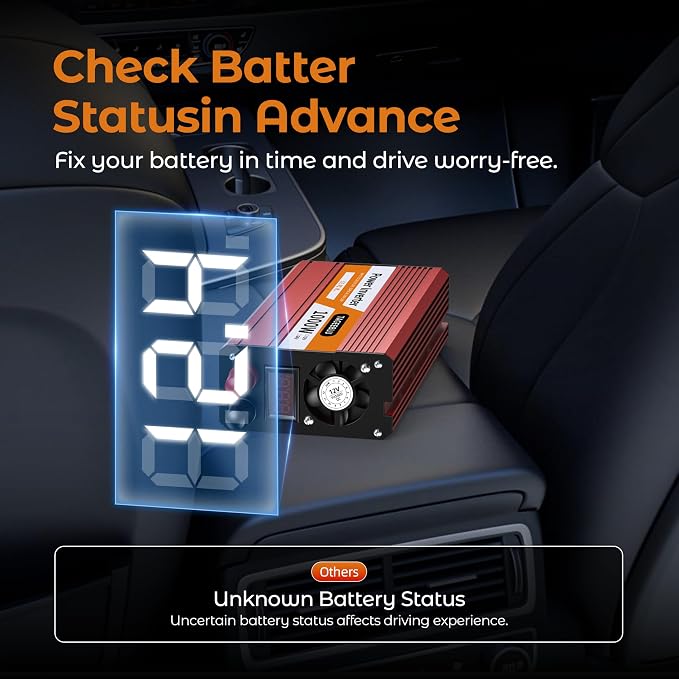 1000W Power Inverter, DC 12V to 110V AC Car Inverter - Image 3