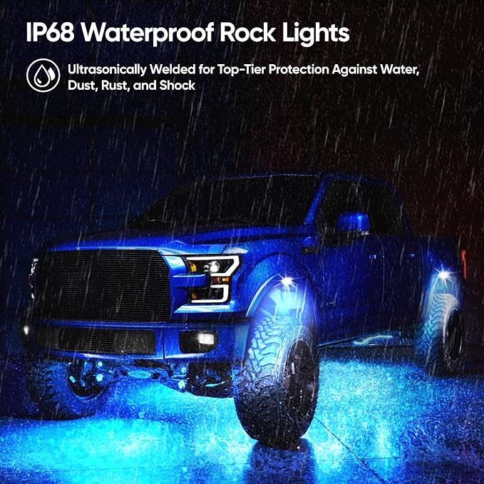 YiLaie RGB LED Rock Lights Kit, 6 Pods Underglow Multicolor Neon Light - Image 7