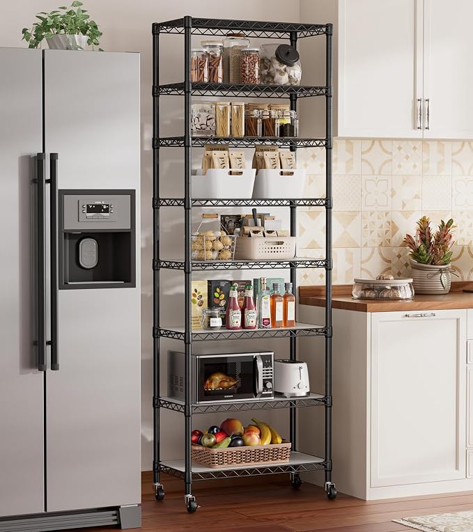 SINGAYE 8 Garage Heavy Duty Shelving Unit Kitchen Pantry Close Home Organizers - Image 2