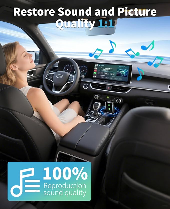 Carplay Wireless Adapter, 2 in1 Carplay & Android Auto 2025 Upgraded Wireless - Image 7