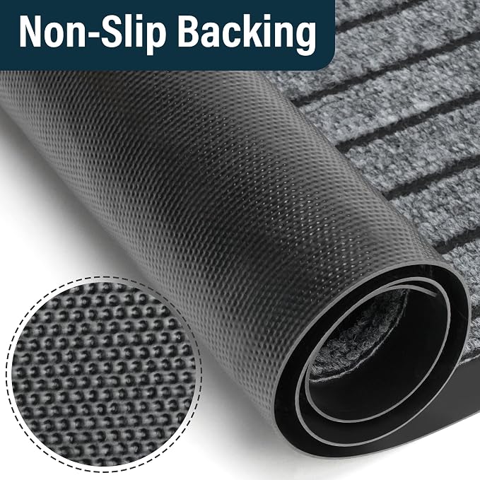 LotFancy 30" x 17" Set of 2 Front Door Mat - Image 6
