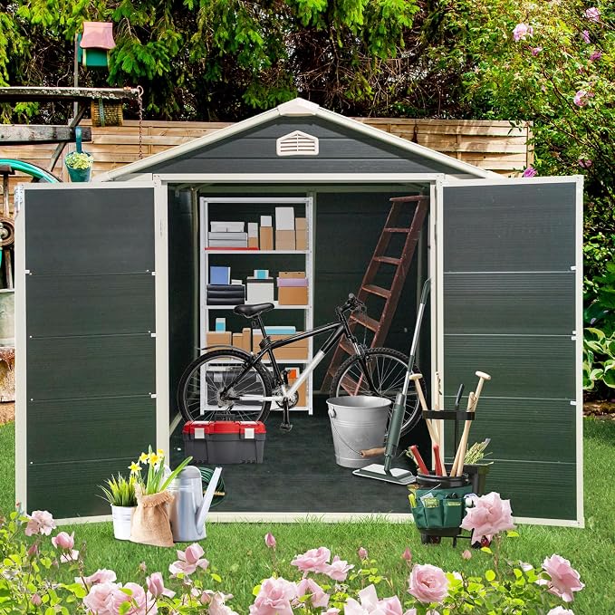 6x8 FT Outdoor Storage Resin Shed - Image 5