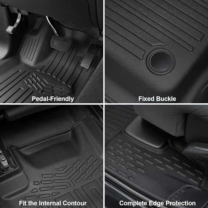 Floor Mats for 2016-2024 2025 Dodge Durango 6-seat, All Weather TPE Cargo Liner - Image 5