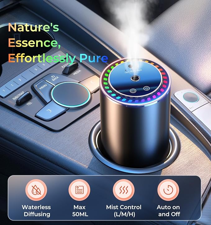 【Smart Misting Freshener·AI Auto On/Off】AREDAN Essential Oil Car Air - Image 4