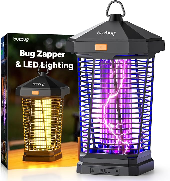 Buzbug LED Bug Zapper Outdoor and Lighting, 10 Years Lifespan, IPX4 Waterproof by BugZapper
