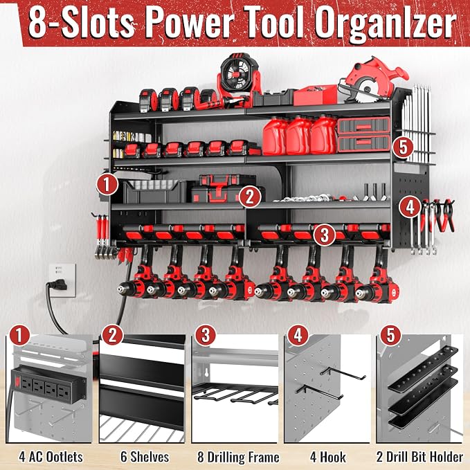 Large Power Tool Organizer Wall Mount - Image 5